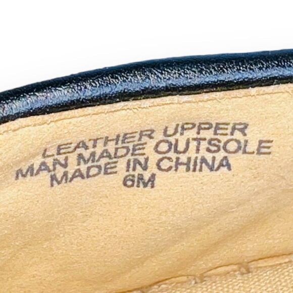 Talbots Izzy Quilted Soft Nappa Espadrilles Flats White / Black Women's 6M - Picture 10 of 11